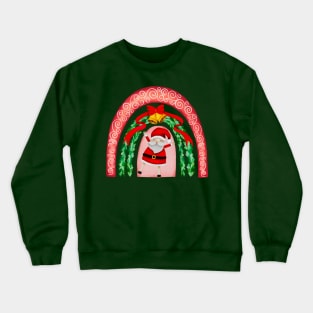 Jolly Santa Christmas Rainbow Crewneck Sweatshirt